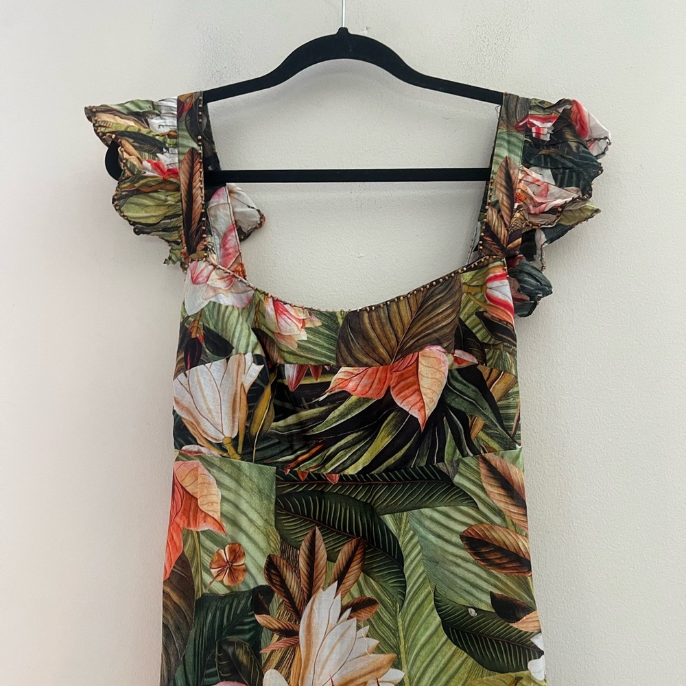 FARM Rio Green Tropical Floral Maxi Dress - Picture 9 of 16